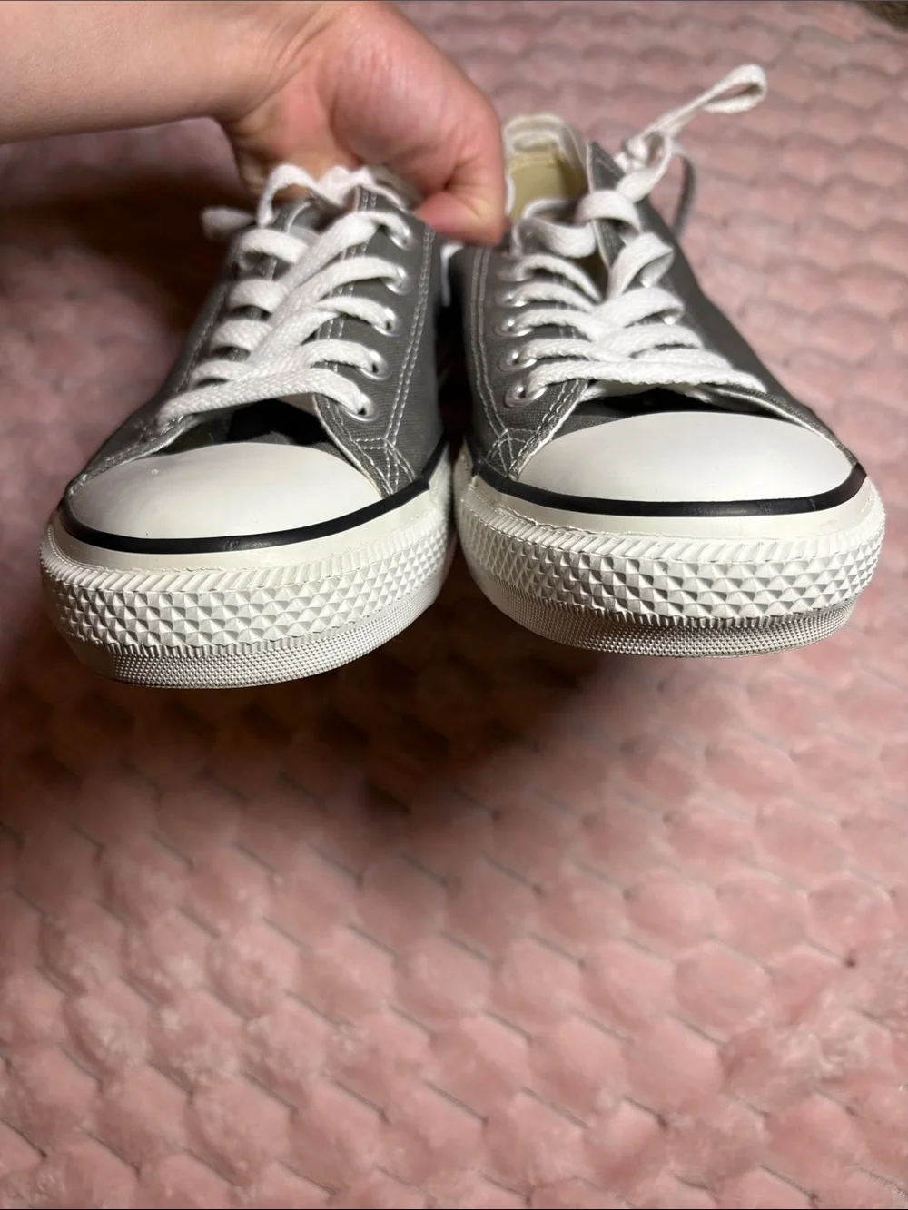 Converse Low-Top Canvas Sneakers - Gray & White